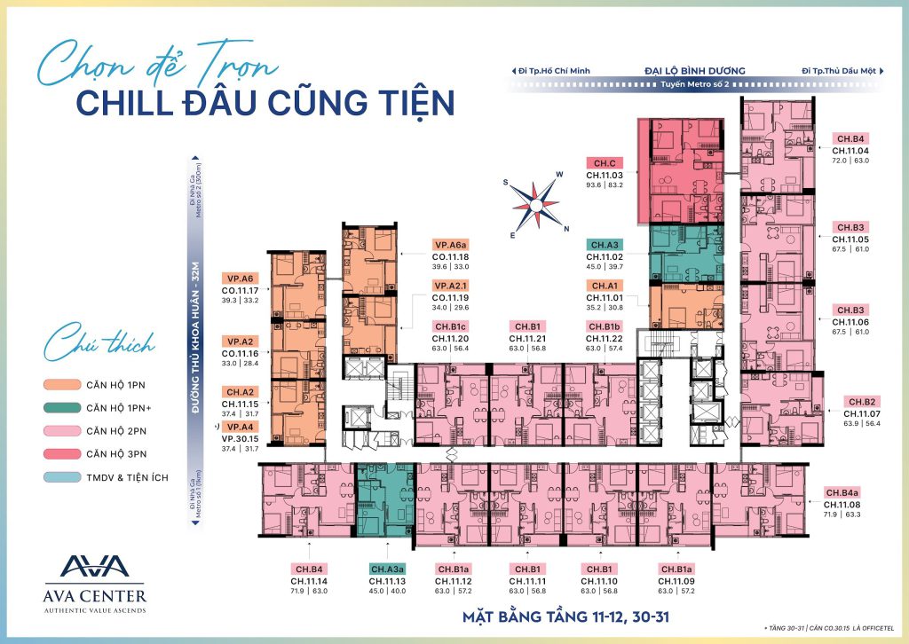 Tầng 11, 12, 30, 31